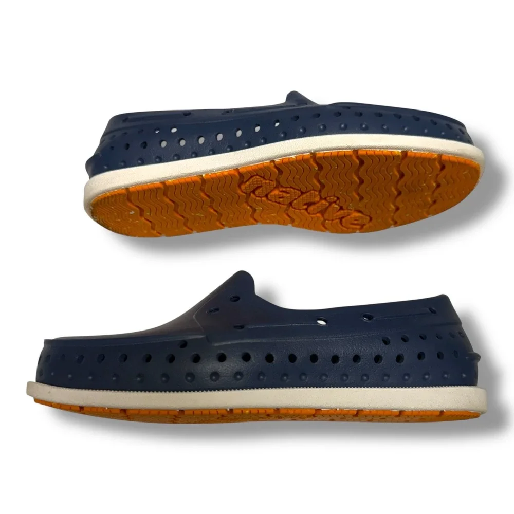 Native Howard Kids Navy Blue Sugarlite EVA Slip On‎ Boat Water Shoes C12